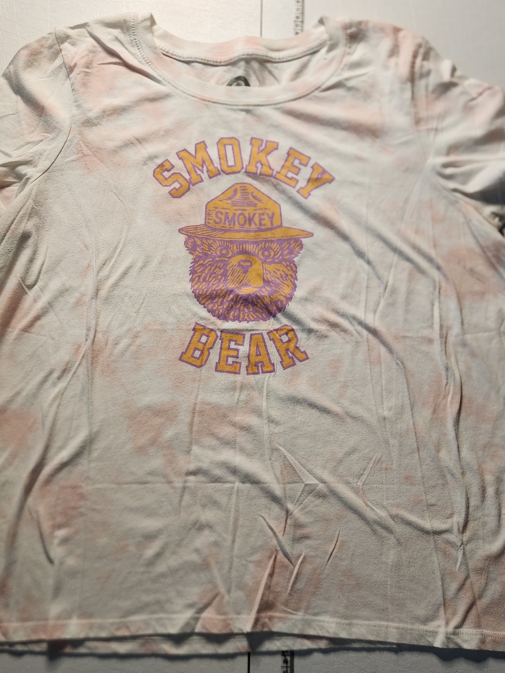 Smokey Bear Graphic Tee - Tie-Dye Pastel